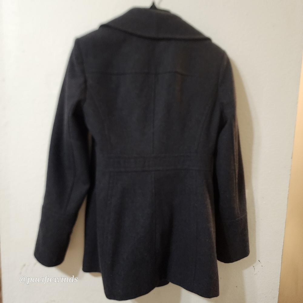 MICHAEL KORS NAVY BLUE WOOL PEA COAT LIKE NEW! SMALL - Picture 10 of 15